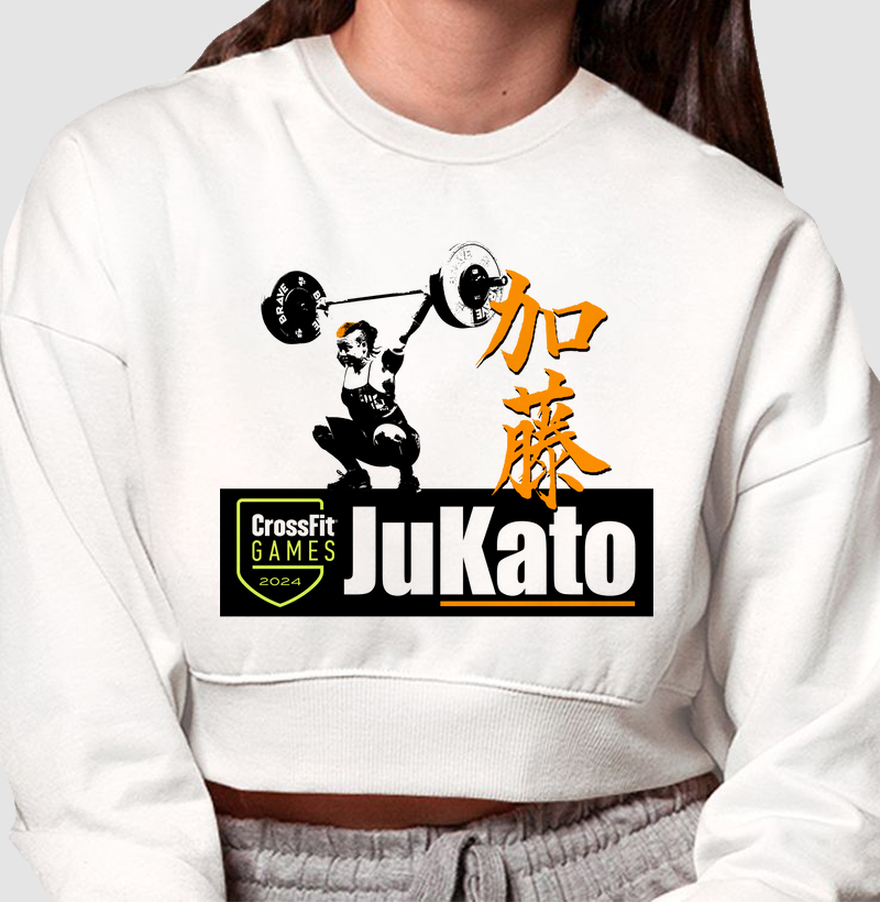 Moletom cropped branco
