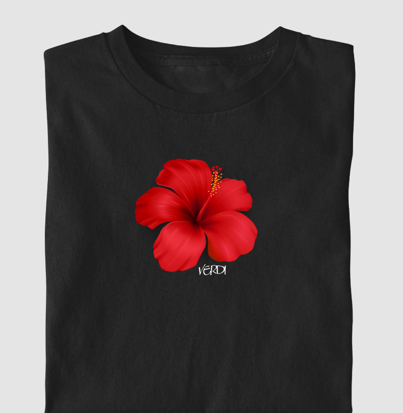 Camiseta ibisco vermelho