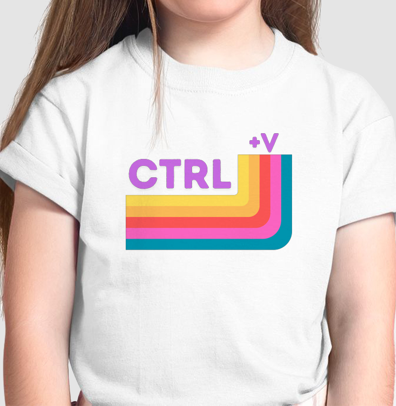 Camiseta CTRL+V Rosa