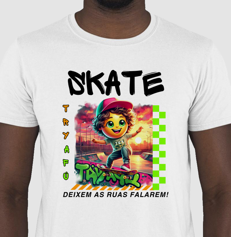 🔥 Camiseta Algodão Premium Estampa Exclusiva Try Afú - "Deixem as Ruas Falarem" - Estilo e Atitude nas Ruas! 🔥
