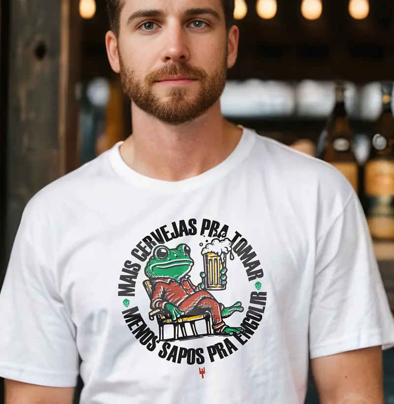 Camiseta Mais Cervejas pra Tomar