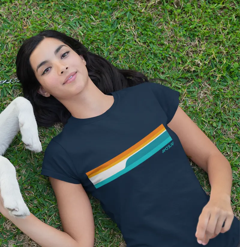 CAMISETA AMO SURF ONDA E PÔR DO SOL