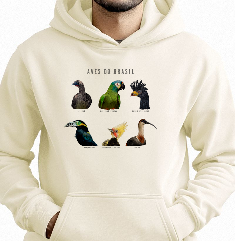 Aves do Brasil - Várias - Moletom Hoodie