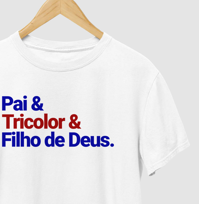 CAMISETA TRICOLOR VERMELHO E AZUL