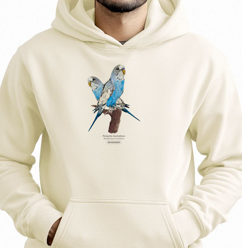 Love Friends - Periquito Australiano Azul - Moletom Hoodie