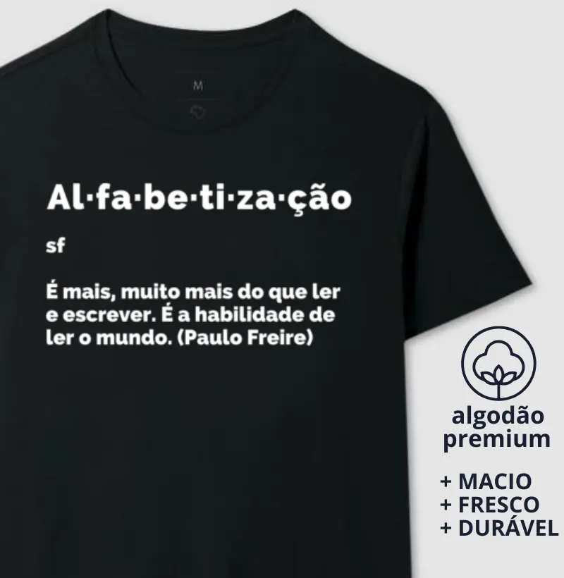 Camiseta Verbete Alfabetização