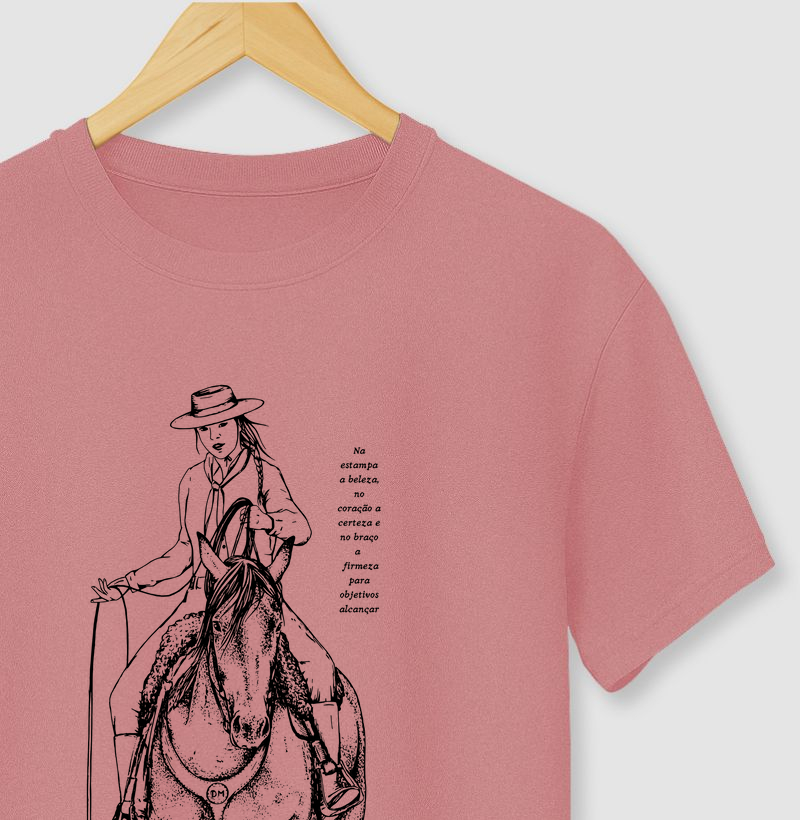 camiseta feminina laçadora