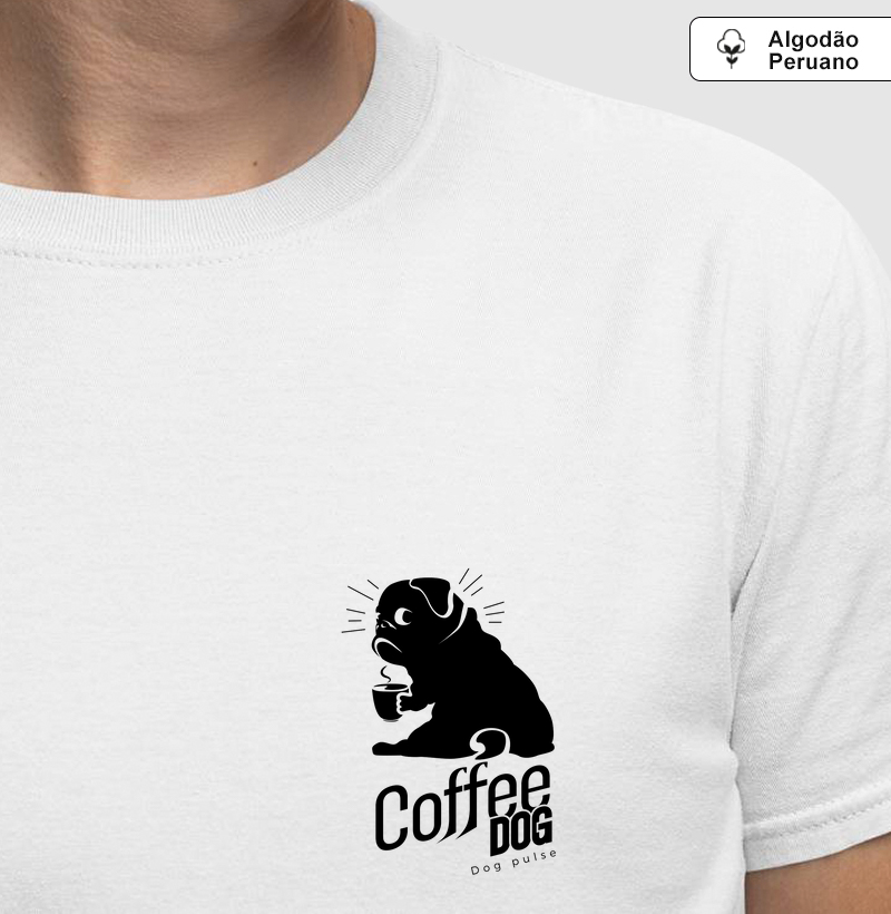 Camiseta Algodão Peruano Dog Pulse - Coffee Dog