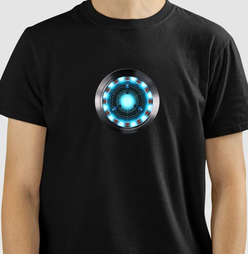 🔴 Camiseta Reator Ark – Homem de Ferro