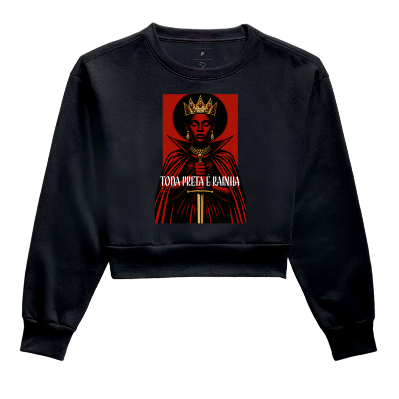 Camiseta Original Toda Preta é Rainha