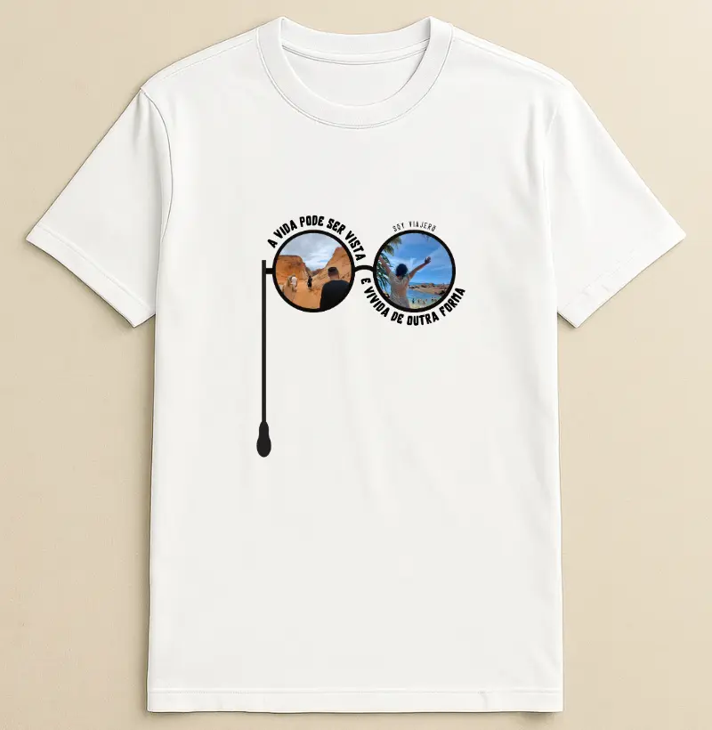 Camiseta Algodão Olhar de Viajante