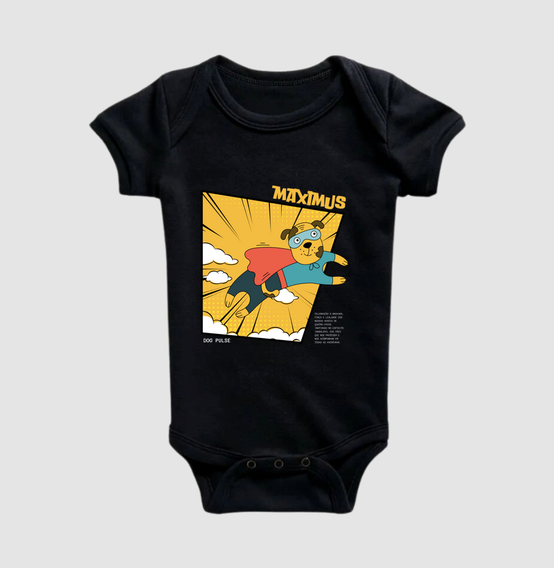 Body Infantil Dog Pulse Maximus - Espírito Inabalável 