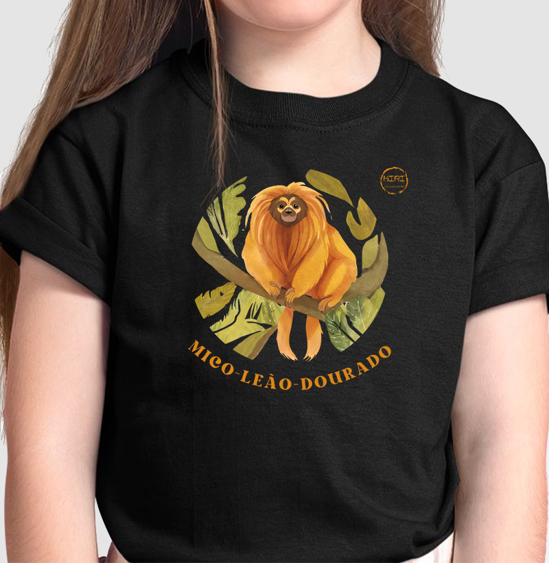 Camiseta Infantil KIRI - Mico-Leao-Dourado