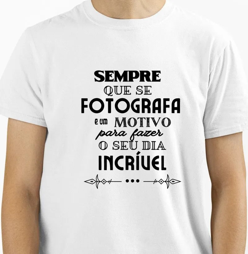 camiseta sempre incrível