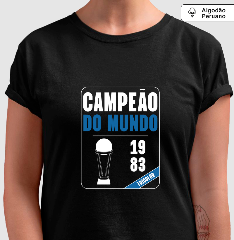 Camiseta Algodão Peruano Campeão do Mundo