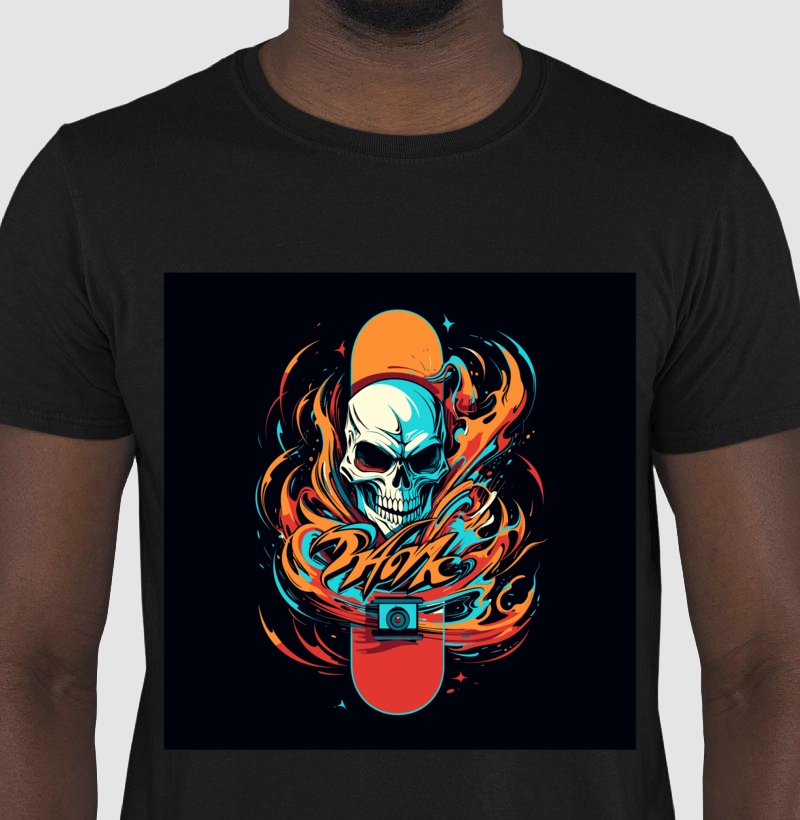 Camiseta Velhos Decreptos Caveira Skate