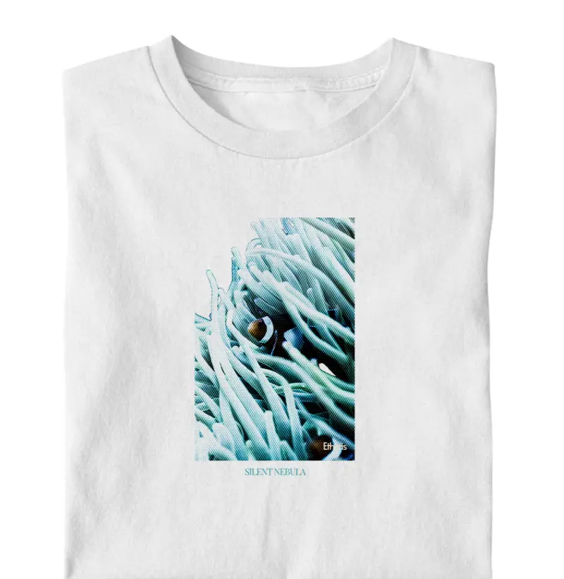 Camiseta Masculina Estampa Nebula Etheris - Branco