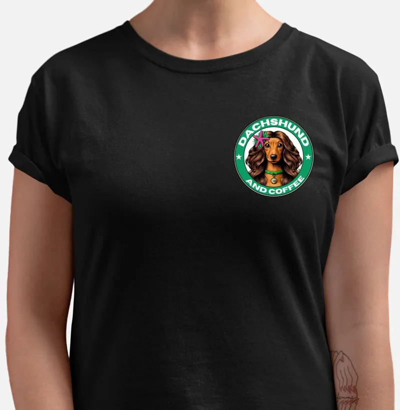 [Camiseta] Dachshund and Coffee - Dachshund