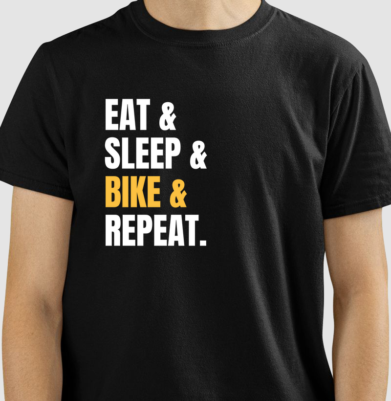 Camiseta eat sleep bike repeat