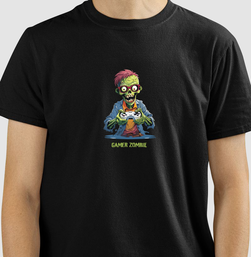Camiseta Gamer Zombie - Nerd