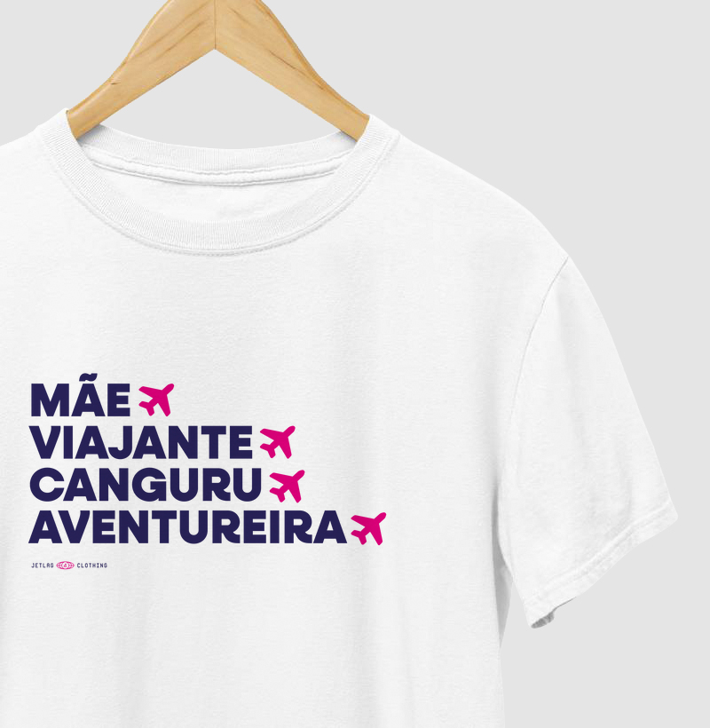 Mãe, viajante, canguru e aventureira