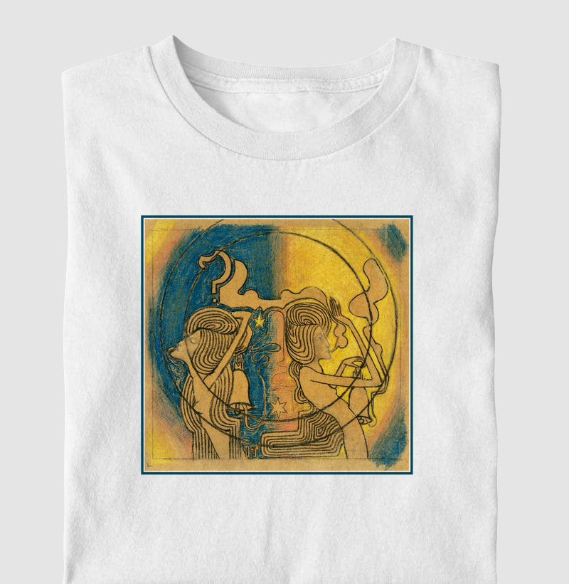Two stylized female figures