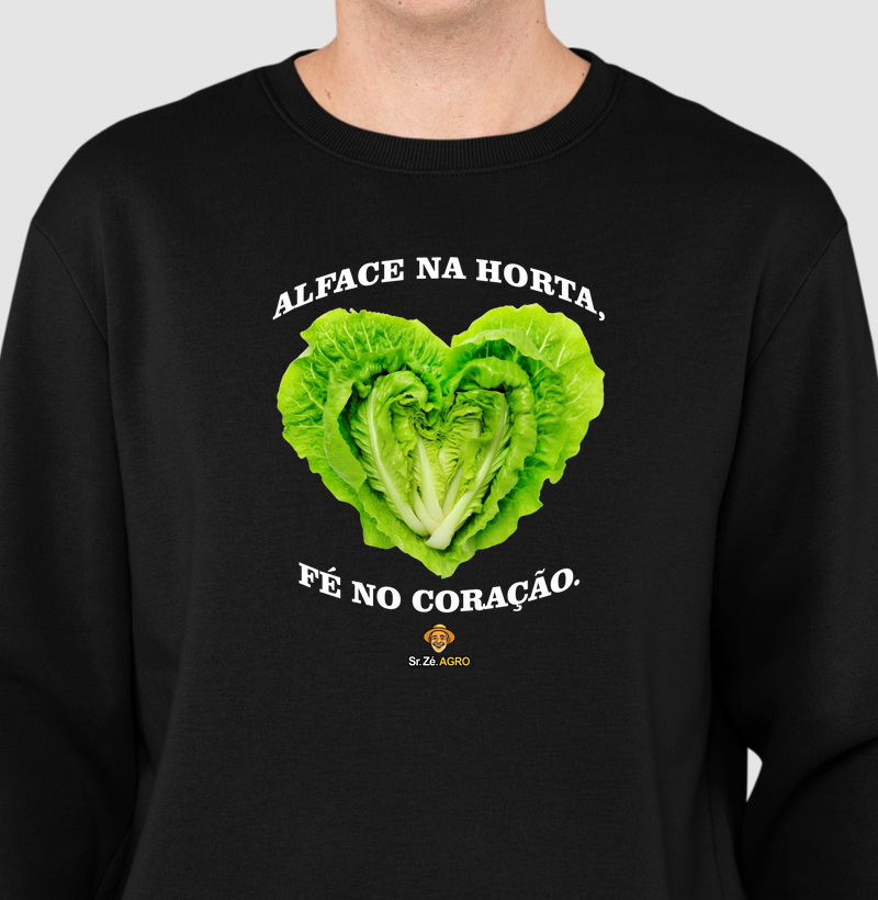 Alface na horta, Fé no coração.