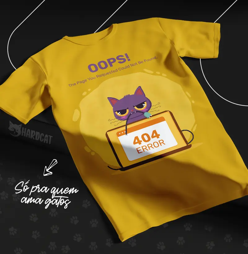 Camiseta Erro 404 – "O fio foi de base!"