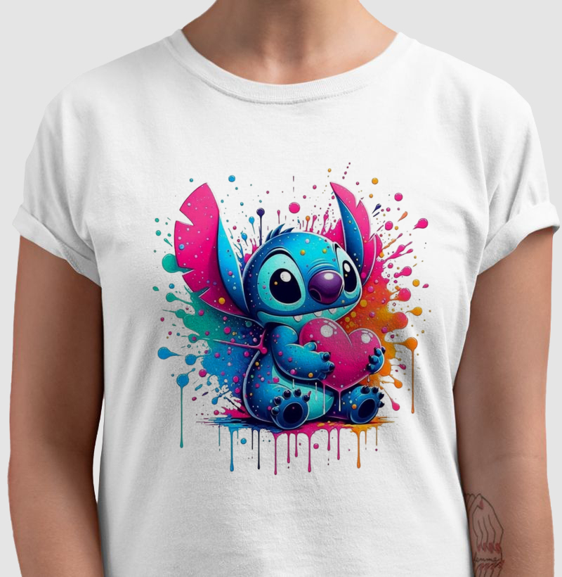 Camiseta Stitch colors unissex