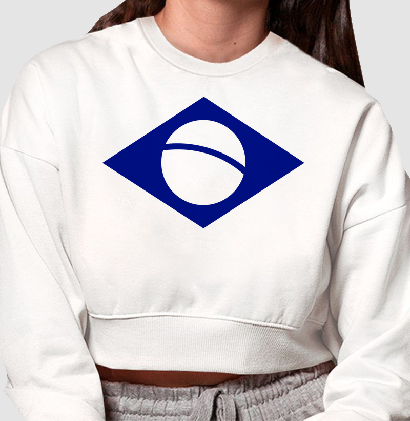 Moletom Cropped Bandeira Minimalista II