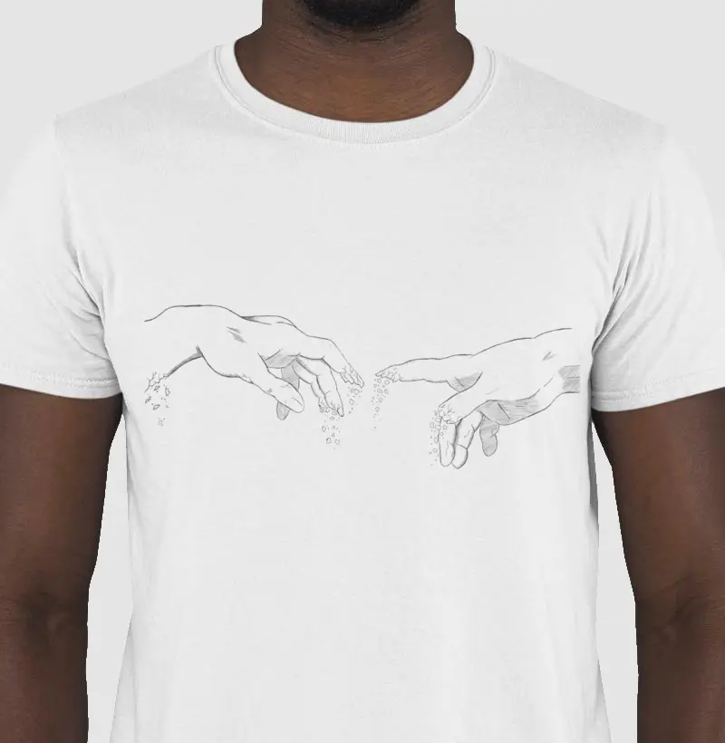 Camiseta - A Criação de Adão Faded