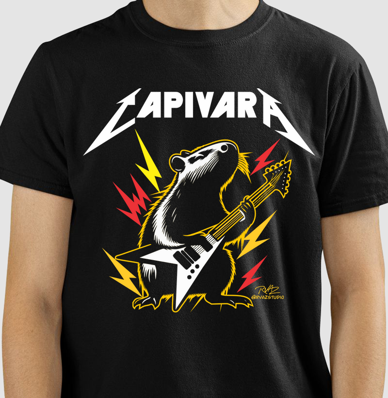 Camiseta Capivara Metal