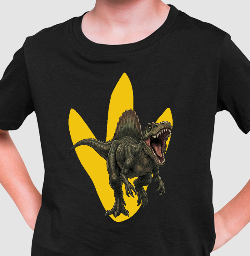 Camisa Algodão Estampada Dinossauro Espinossauro Furioso Premium Original