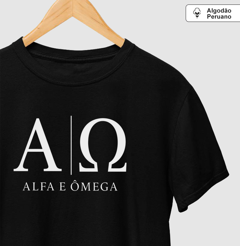Alfa e Ômega Escrita - Algodão Peruano