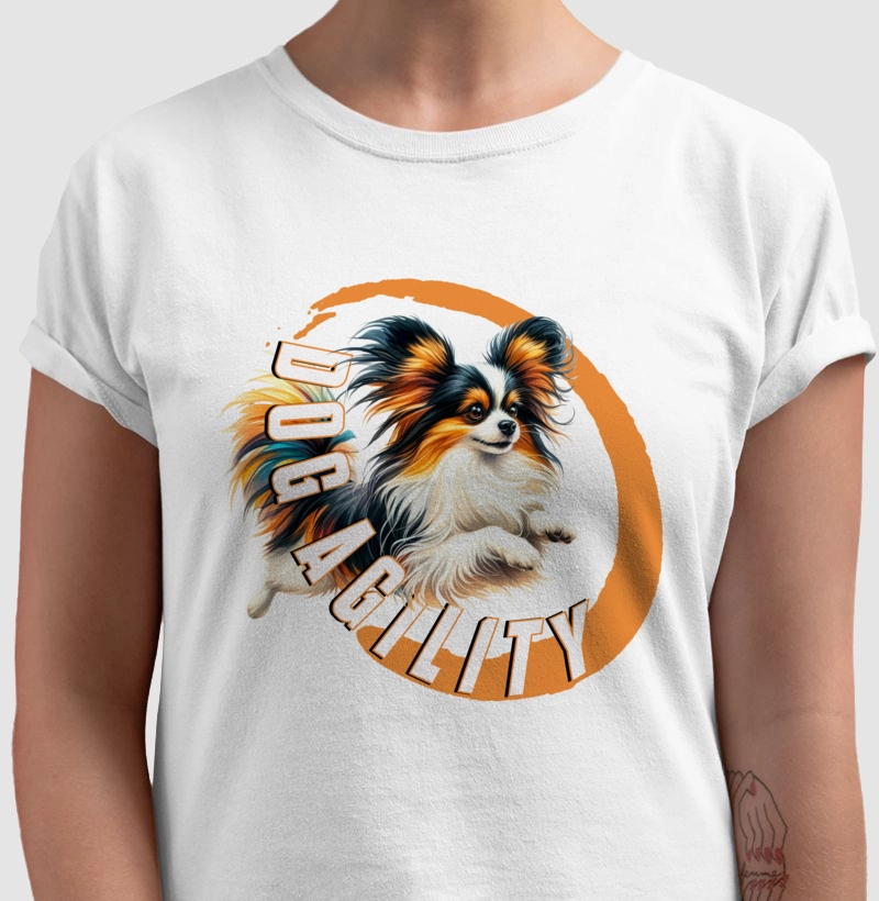 Camiseta Papillon Dog Agility
