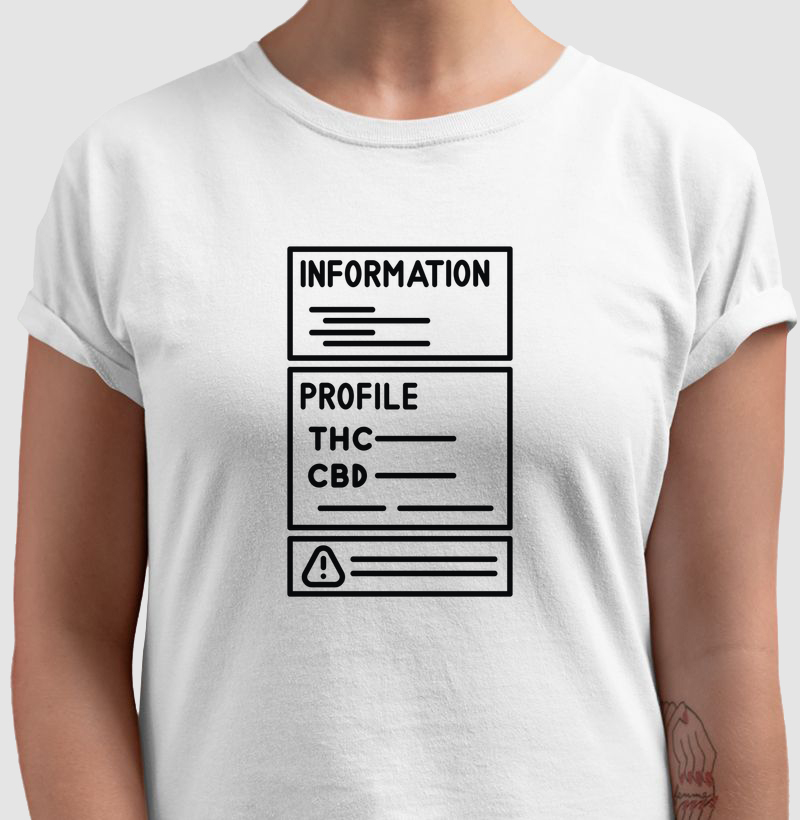 Camiseta Strain Info Label