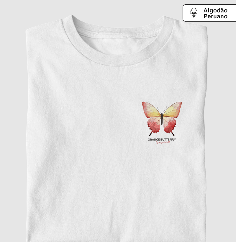 ORANGE BUTTERFLY 01 - Algodão Peruano