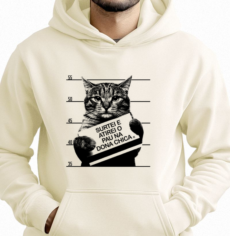 Hoodie Moletom Surtei e atirei o pau na Dona Chica