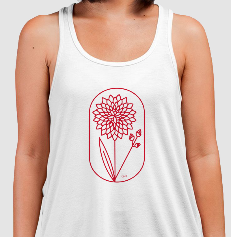 Flor estilizada vermelha