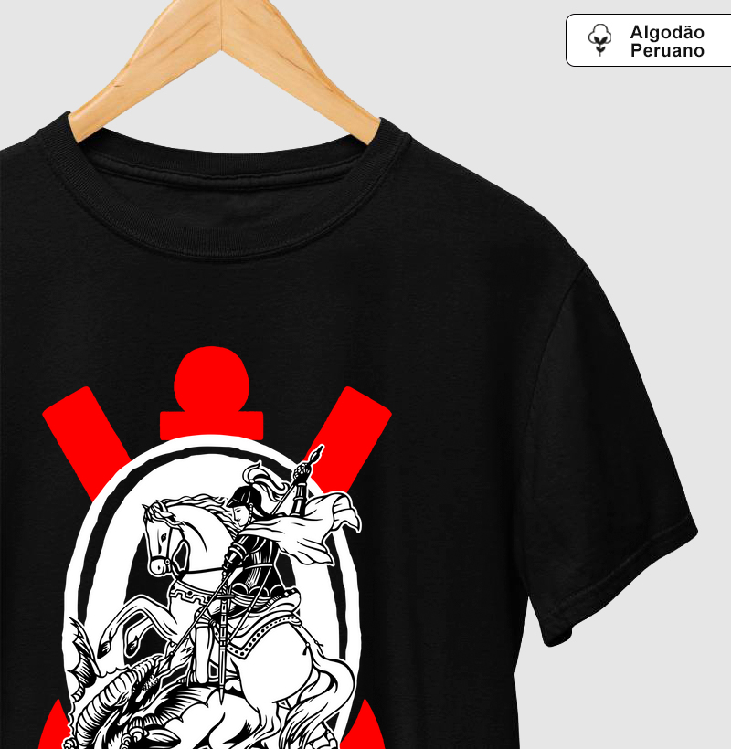 Camiseta Algodão Peruano São Jorge - Fé Alvinegra