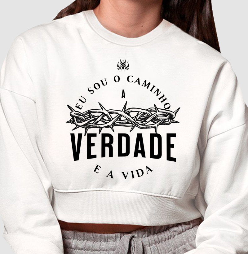 Cropped Moletom - Coroa de Espinho