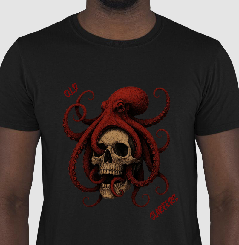 Camisa Old Surfers SkullOctopus