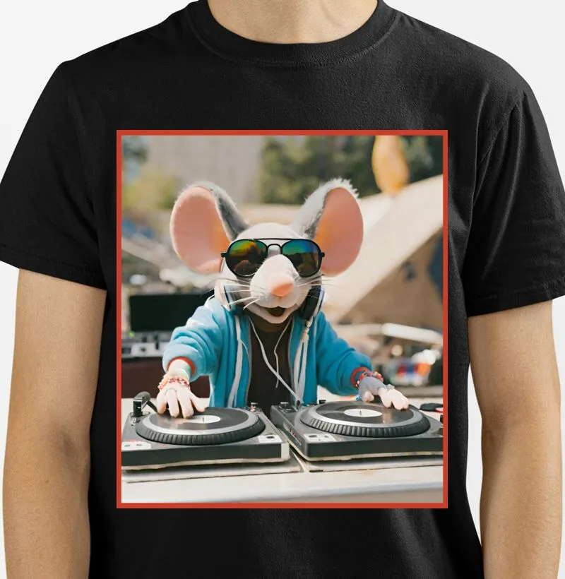 Camiseta Reserva Ink - Ratinho tocando na Rave
