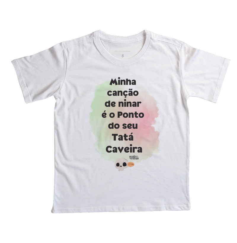 Camiseta Infantil Ninar Exu tatá Caveira Maria Patuá
