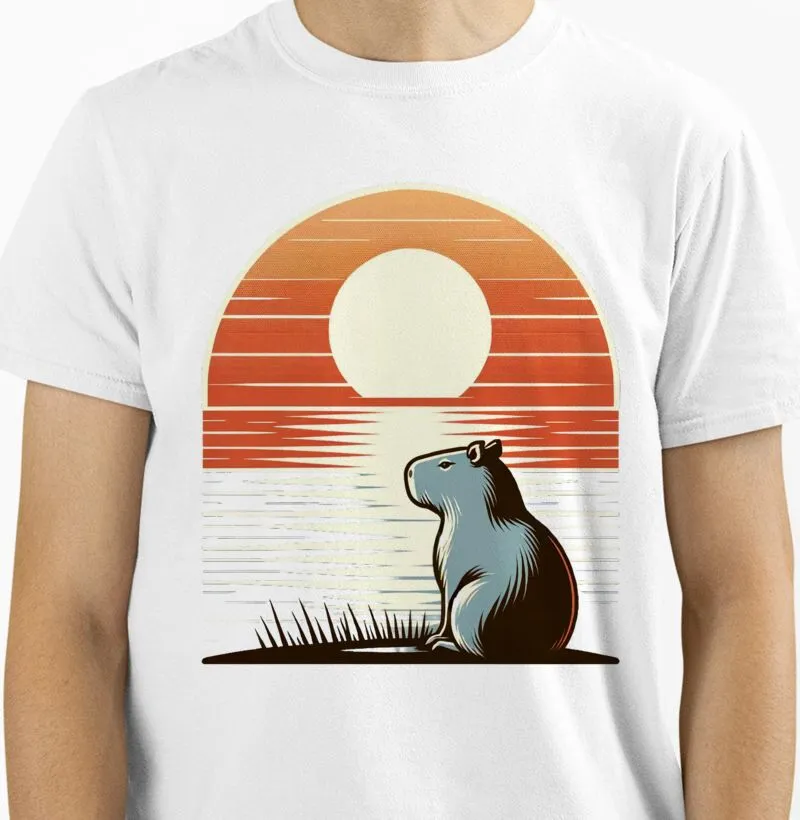Capivara e Por do Sol