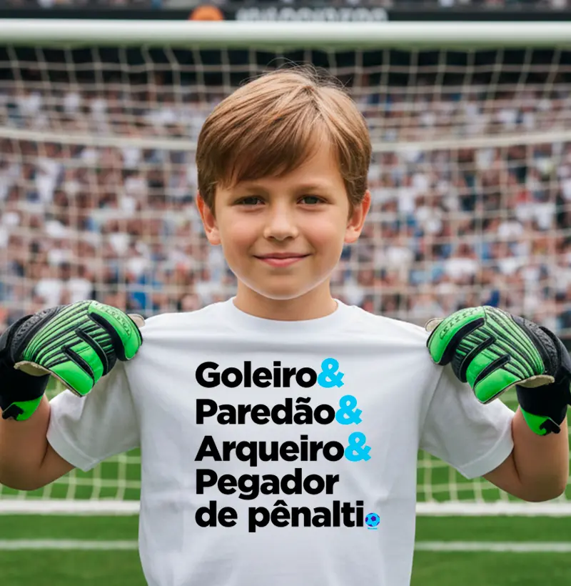 Camiseta Goleiro & Paredão - Kids