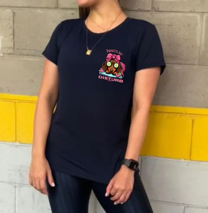 [Camiseta] Princess day, not disturb - Dachshund fêmea