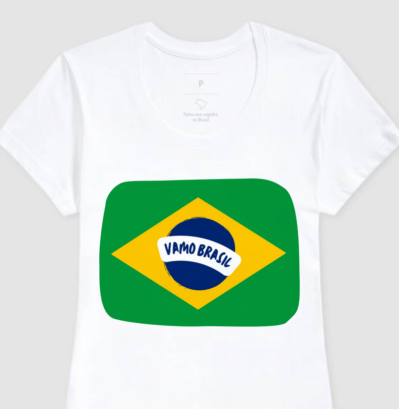 Camiseta Vamo Brasil Feminina [RESERVA INK]