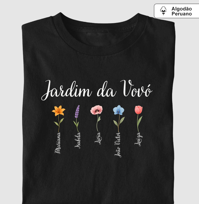 Jardim da Vovó 1 - Juliana - Algodão Peruano