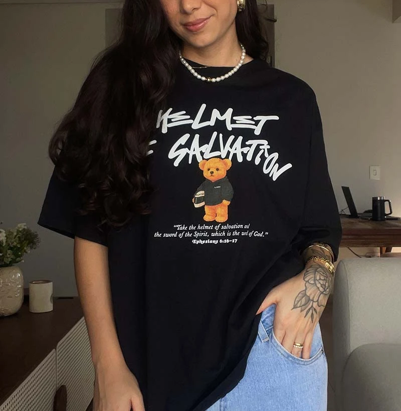 Tshirt Oversized Helmet Of Salvation